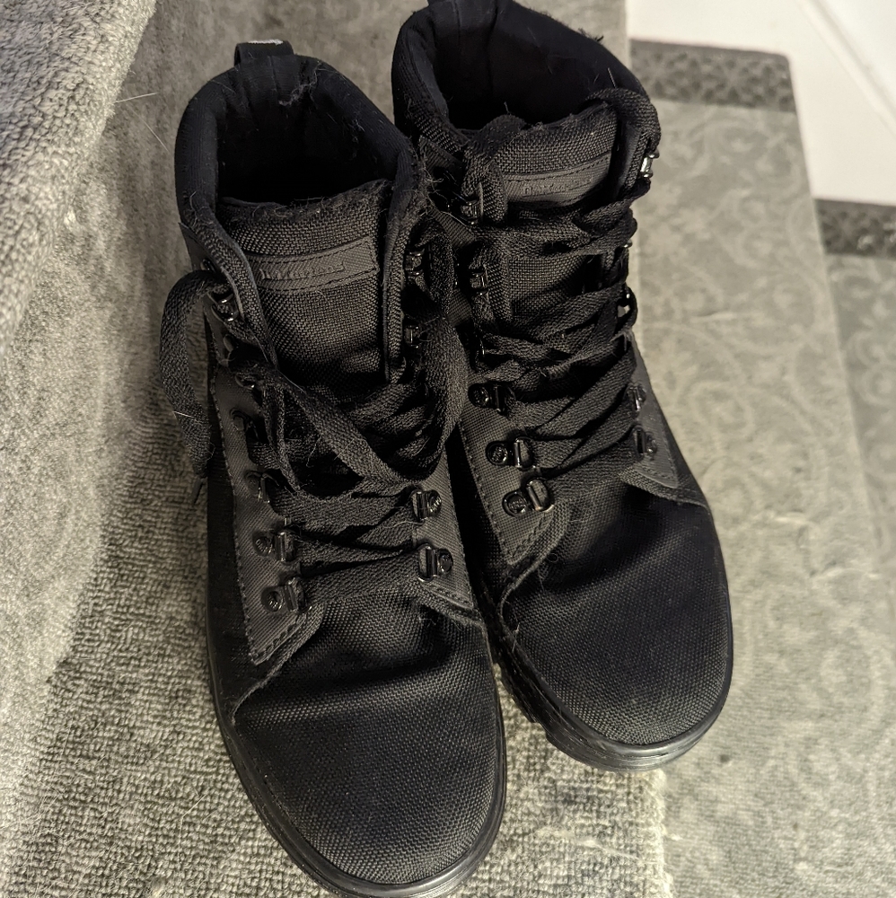 Dr. Martens combat / lace up material boots size 8